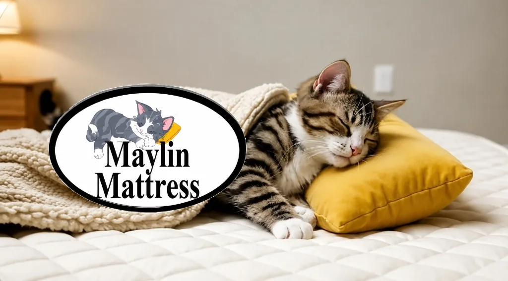 Cat sleeping on Maylin Mattress